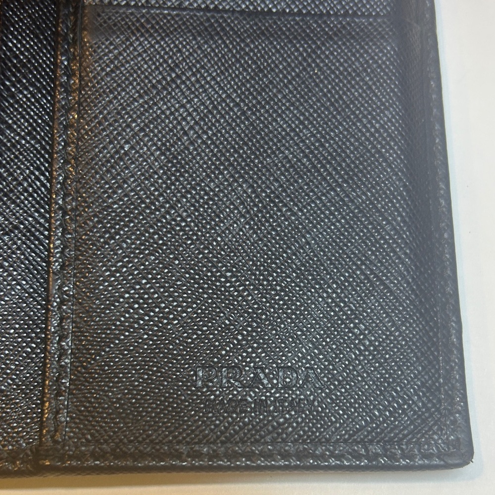 Prada Black Saffiano Bifold Leather Long Wallet Authentic Made in Italy - Picture 8 of 10
